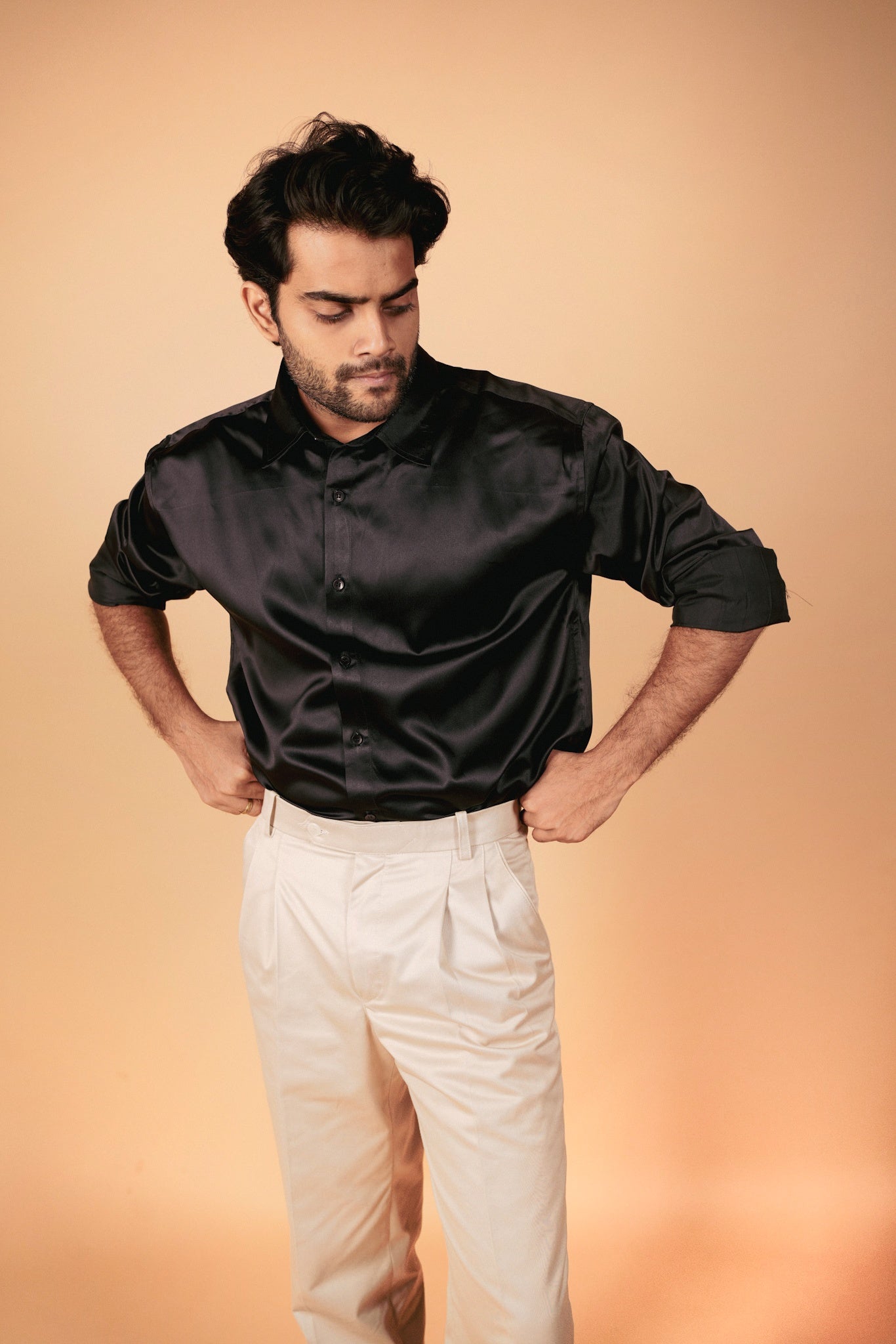 Black Satin Shirt