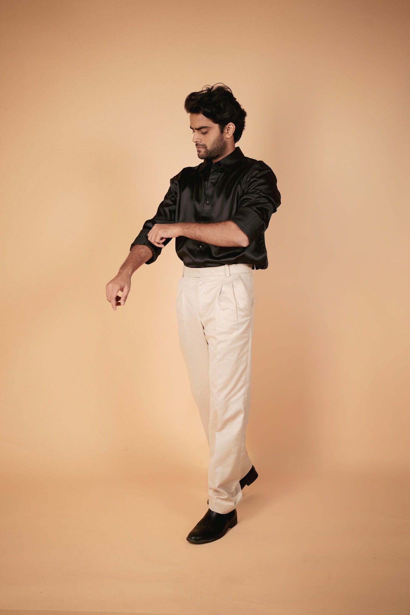Black Satin Shirt