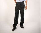 Black Wool Viscose Trouser