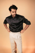 Black Satin Shirt